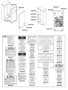 Decals Group - Ats Warning Diagram and Parts List for 071271-00  Briggs and Stratton Generator